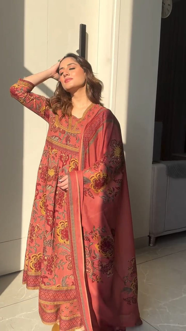 Premium Cotton Anarkali Suit Set