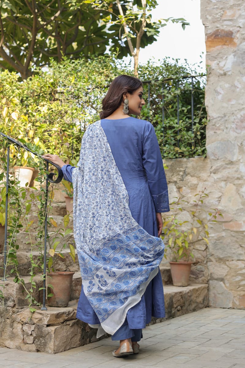 Look Stylish Bandage Cotton Kurta Pant & Duppata Set