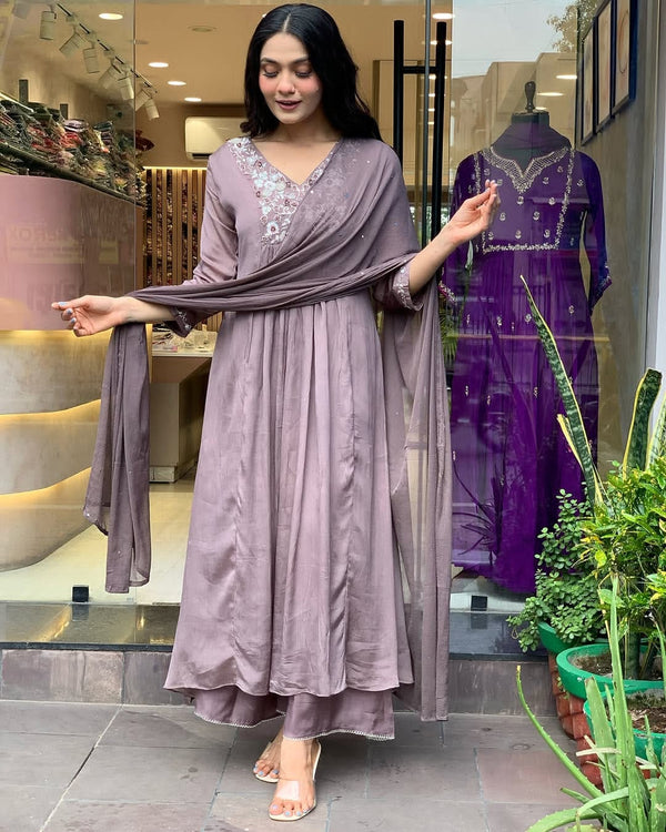 Beautiful Cotton Fabric Kurti Pant And Dupatta 3PS Set