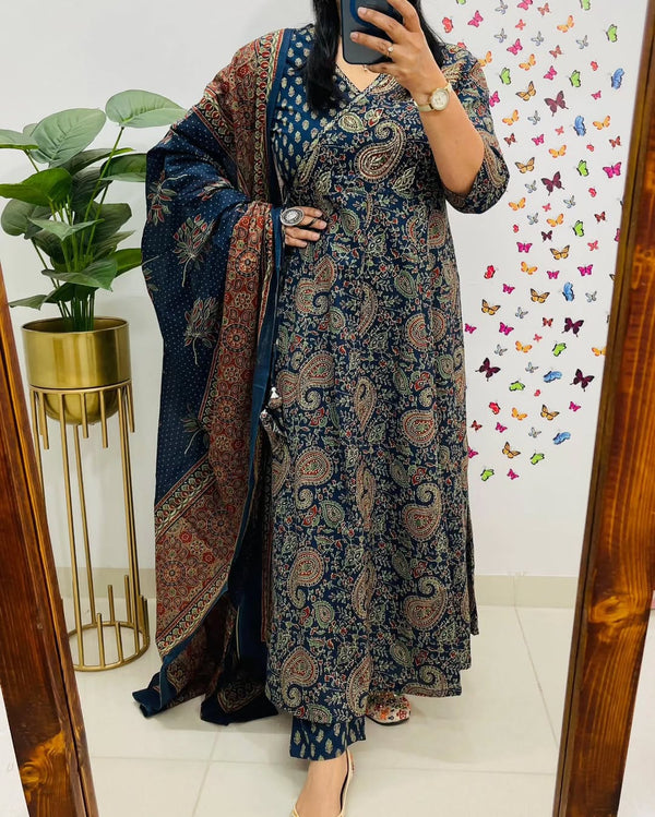New Anarkali Kurta Set With Angrakha Style